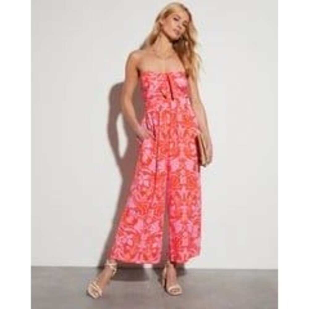 AaKaa smocked strapless jumpsuit romper NEW NWT XL